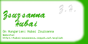 zsuzsanna hubai business card